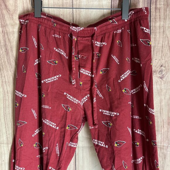 NFL Team Apparel Arizona Cardinals Mens XL Red Pajama Sleep Pants - Picture 2 of 8